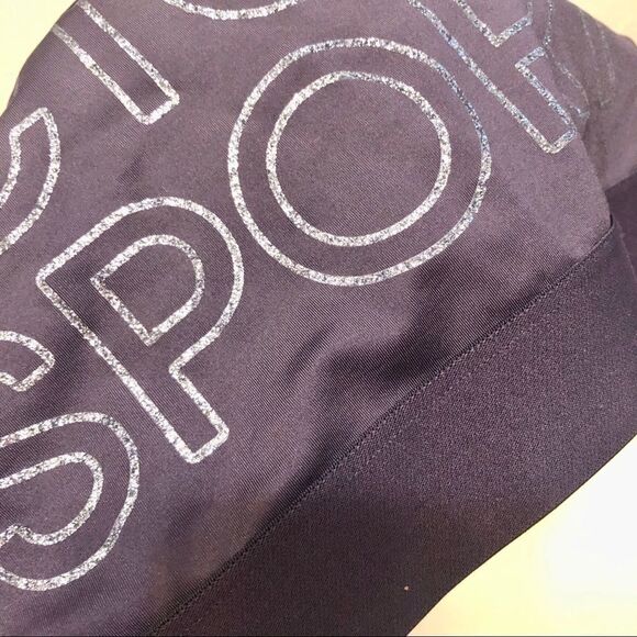 Victoria’s Secret Sports bra purple mauve mesh large logo NWOT -S - Picture 5 of 9